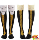 2 Pack Funny Chicken Leg Knee-high Novelty Socks