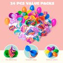 24Pcs Popping Keychain Toys Prefilled Easter Eggs