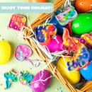 24Pcs Popping Keychain Toys Prefilled Easter Eggs