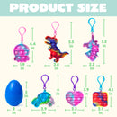 24Pcs Popping Keychain Toys Prefilled Easter Eggs