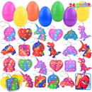 24Pcs Popping Keychain Toys Prefilled Easter Eggs