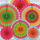 24 Colorful Hanging Paper Fan