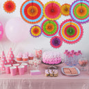 24 Colorful Hanging Paper Fan