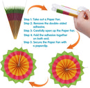 24 Colorful Hanging Paper Fan