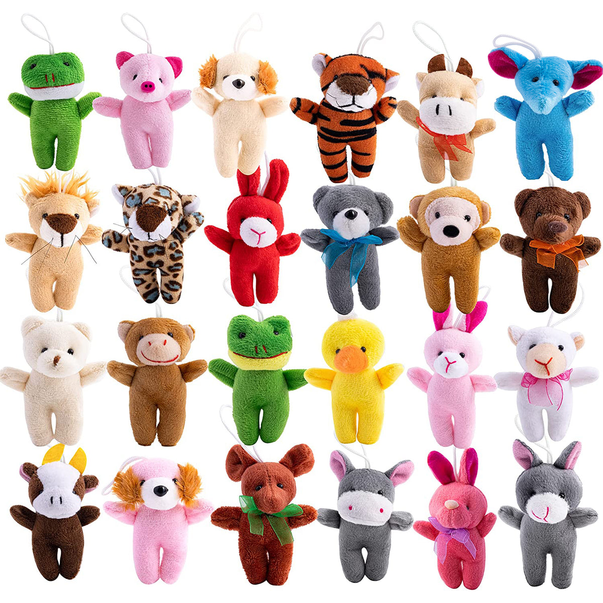 24 Mini Plush Animal Toys - Main Image