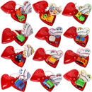 24Pcs Construction Vehicle with Heart Shells with Valentines Day Cards for Kids-Classroom Exchange Gifts