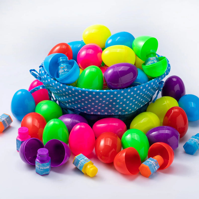 24Pcs Bubble Wands Prefilled Easter Eggs