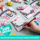 24Pcs Kids Valentines Cards with Pull Back Car Vehicle Toys-Classroom Exchange Gifts