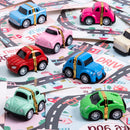 24Pcs Kids Valentines Cards with Pull Back Car Vehicle Toys-Classroom Exchange Gifts