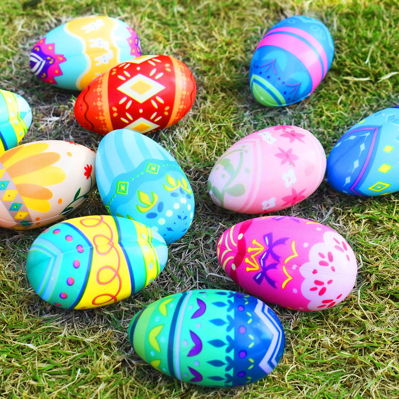 24Pcs Squishy Toys Easter Eggs with Design