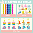 24Pcs Assorted Toys Prefilled Easter Eggs 2.36in