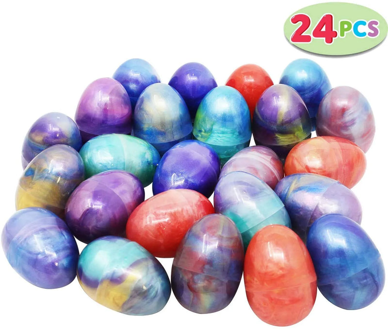 24Pcs Cosmic Realm Slime Prefilled Printed Easter Eggs