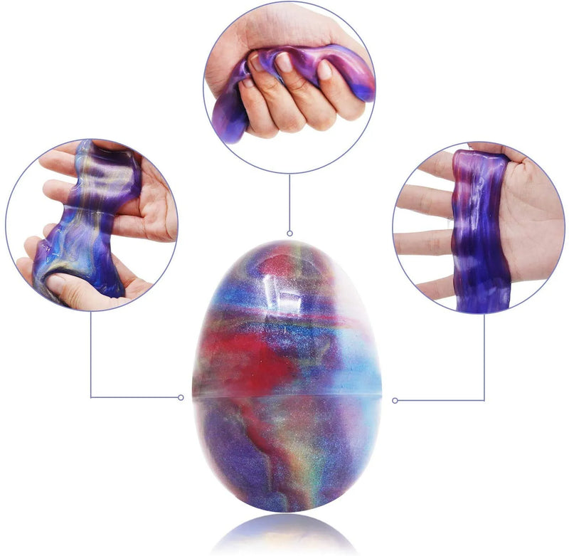 24Pcs Cosmic Realm Slime Prefilled Printed Easter Eggs