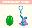 24Pcs Plush Bubble Keychain Prefilled Easter Eggs