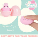 24 Pcs Easter Prefilled Eggs with Mochi Squishy Toys