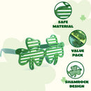 24Pcs St. Patrick's Day Shamrock Glitter Glasses