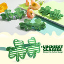 24Pcs St. Patrick's Day Shamrock Glitter Glasses