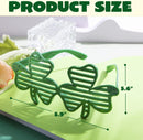 24Pcs St. Patrick's Day Shamrock Glitter Glasses