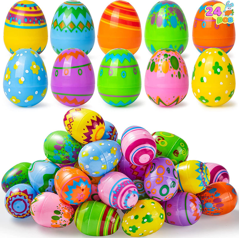 24Pcs printed Eggs Shells 2.3in