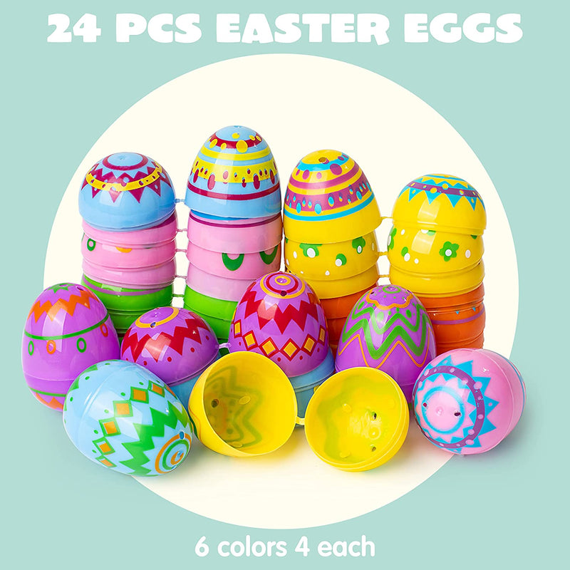 24Pcs printed Eggs Shells 2.3in