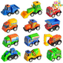 24Pcs Pull Back Construction Vehicles Prefilled Easter Eggs 3.2in