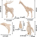 Animals 3D Wooden Puzzles Bundle, 8 pcs