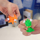 28Pcs Prefilled Hearts with push bubbleping Eyes Keychains and with Valentines Day Cards for Kids-Classroom Exchange Gifts