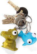 28Pcs Prefilled Hearts with push bubbleping Eyes Keychains and with Valentines Day Cards for Kids-Classroom Exchange Gifts