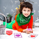 28Pcs Heart Shaped Slime with Valentines Day Cards for Kids-Classroom Exchange Gifts