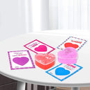 28Pcs Heart Shaped Slime with Valentines Day Cards for Kids-Classroom Exchange Gifts