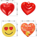28Pcs Iconic Expression Eraser Filled Hearts Set with Valentines Day Cards for Kids-Classroom Exchange Gifts