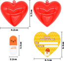 28Pcs Pill Shaped Pen Filled Hearts Set with Valentines Day Cards for Kids-Classroom Exchange Gifts