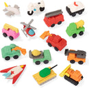 28Pcs Vehicle Eraser Filled Hearts Set with Valentines Day Cards for Kids-Classroom Exchange Gifts