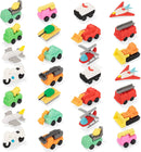 28Pcs Vehicle Eraser Filled Hearts Set with Valentines Day Cards for Kids-Classroom Exchange Gifts