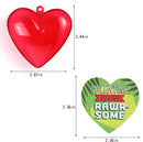 28Pcs Dinosaur Figure Filled Hearts Set with Valentines Day Cards for Kids-Classroom Exchange Gifts