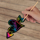 28 Sets Valentines Day Scratch Paper for Kids