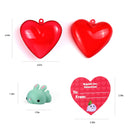 28Pcs Mochi Squishy Toys Prefilled Hearts with Kids Valentines Cards
