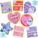 28Pcs Animal Jigsaw Puzzle Set with Valentines Day Cards for Kids-Classroom Exchange Gifts