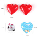 28Pcs Animal Pull Back Cars Filled Hearts with Valentines Day Cards for Kids-Classroom Exchange Gifts