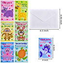 28Pcs Animal Scratch off Cards with Sticks and White Envelopes