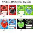 28Pcs Spinner with Valentines Day Cards for Kids-Classroom Exchange Gifts