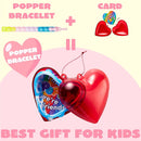 28Pcs Filled Heart with Bracelet and Valentines Day Cards for Kids-Classroom Exchange Gifts
