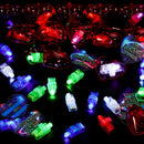 28Pcs Finger Light LED Heart Shell Filled Hearts with Valentines Day Cards for Kids-Classroom Exchange Gifts