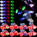28Pcs Finger Light LED Heart Shell Filled Hearts with Valentines Day Cards for Kids-Classroom Exchange Gifts