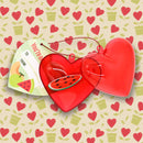 28Pcs Fruit and Vegetable Eraser Filled Hearts Set with Valentines Day Cards for Kids-Classroom Exchange Gifts