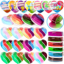 28Pcs Heart Multicolor Slime with Stickers