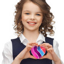 28Pcs Heart Multicolor Slime with Stickers