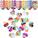 28Pcs Heart Multicolor Slime with Stickers