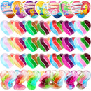 28Pcs Heart Multicolor Slime with Stickers