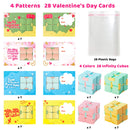 28Pcs Infinity Cube with Kids Valentines Cards for Classroom Exchange